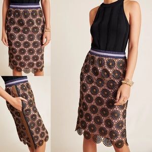 NEW Anthropologie Loire Lace Pencil Skirt